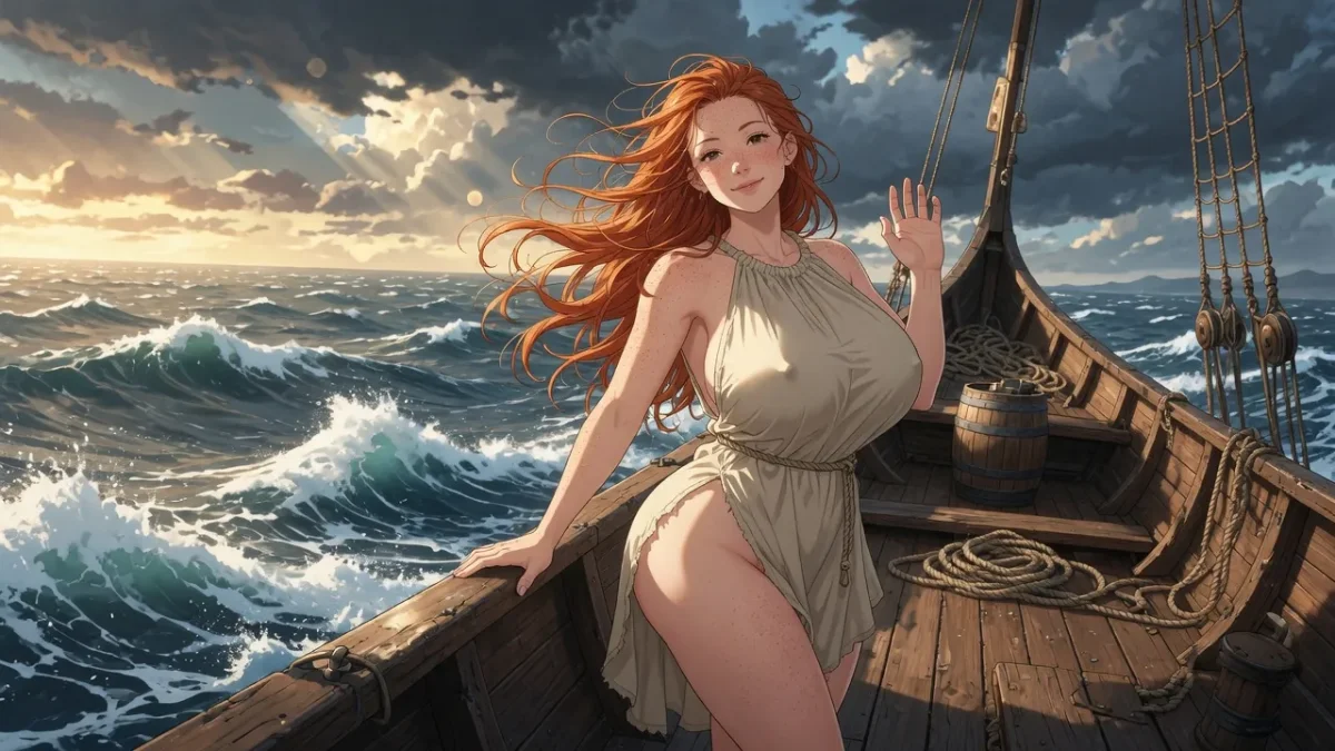 Stormy Ship Woman