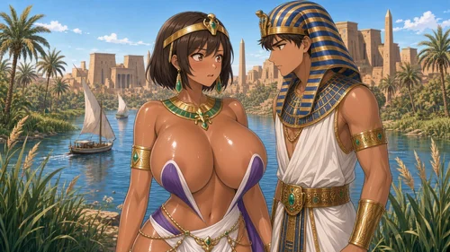 Dark Skin Beauty Waifu mit Schmuck (Var. 5)